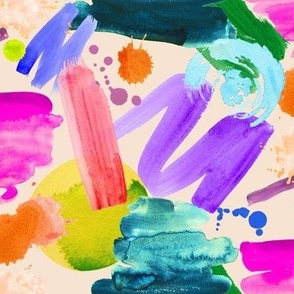 Rainbow Watercolor Strokes