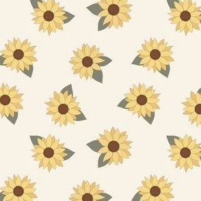 Sunflowers on Cream
