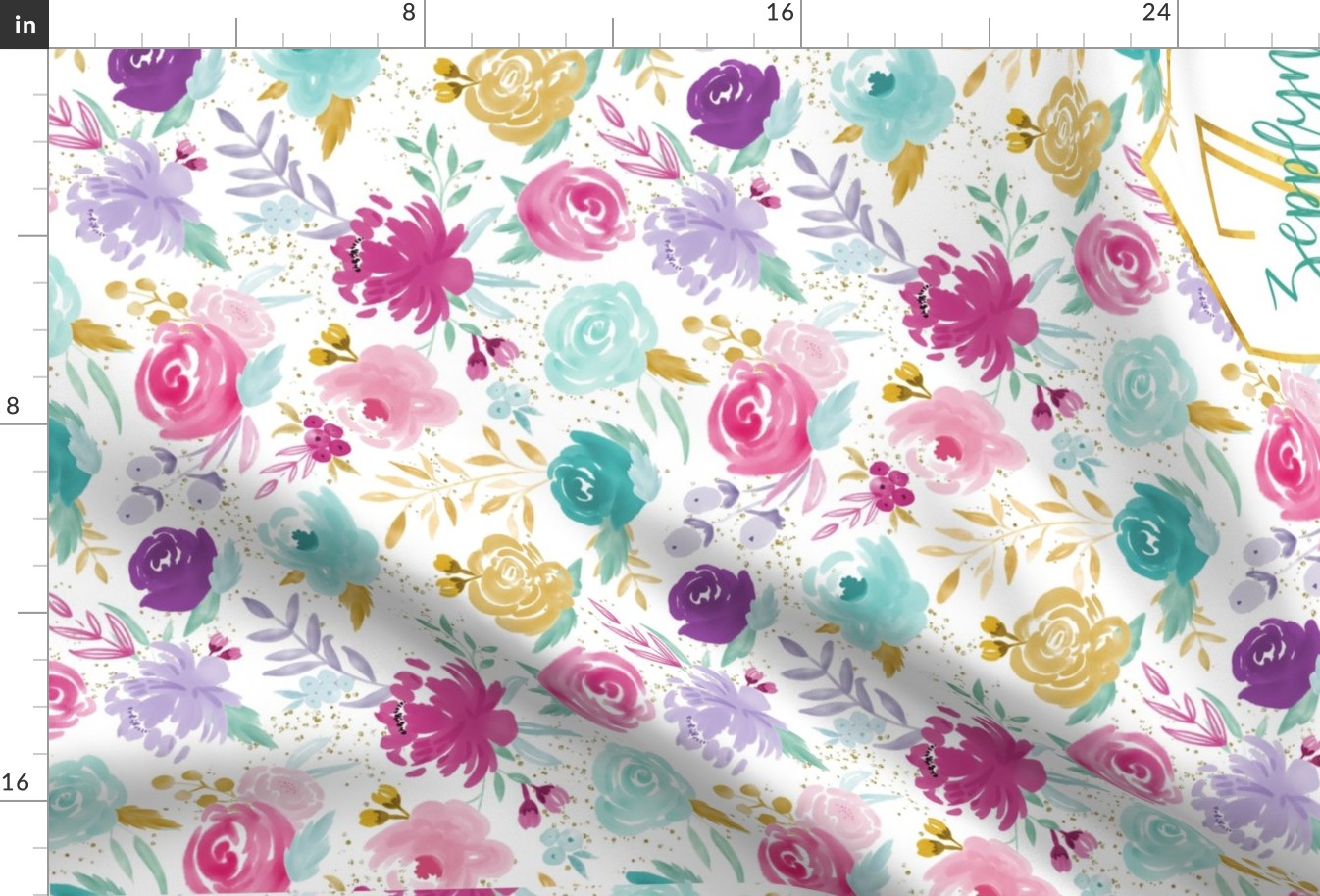 Zepplyn Personalized Yard - Floral Blanket custom personalized name