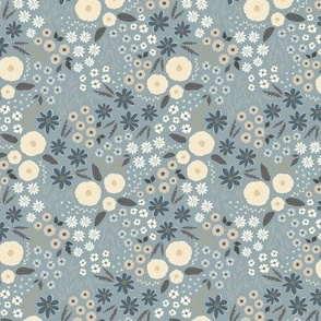 Carpet Floral Lightest Blue -small 