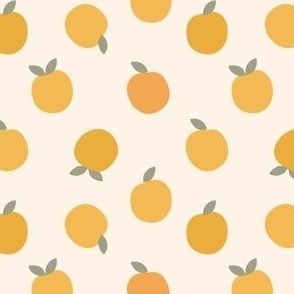 Oranges on pale peach 
