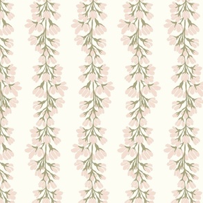 WEEPING CHERRY NEUTRAL LARGE OFF WHITE GREEN PINK