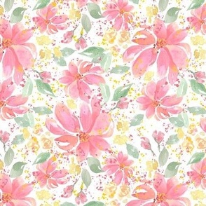 Spring Fling hand painted Watercolor Floral 