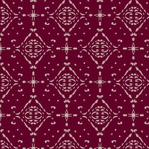 Oriental Tiles Deep Red - small scale