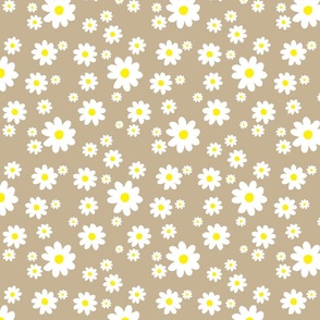 neutral botanicals daisy pattern