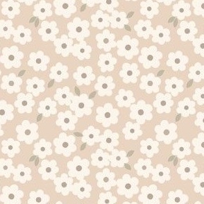 Ditsy floral on tan 3