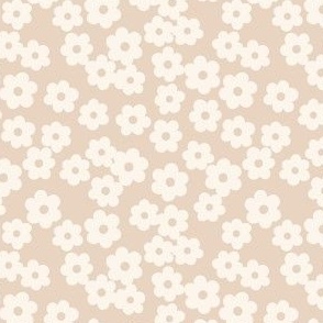 Ditsy floral on tan