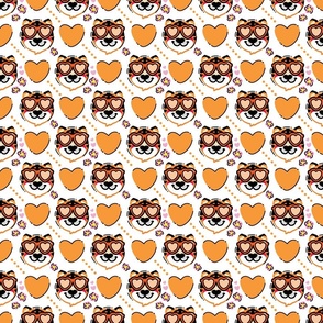 tiger love glasses orange