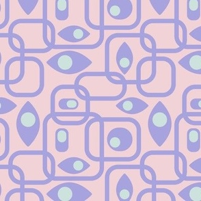 Pink Abstract Geometric Candy Eyes and Chains