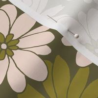 Retro Floral Daisy - Green