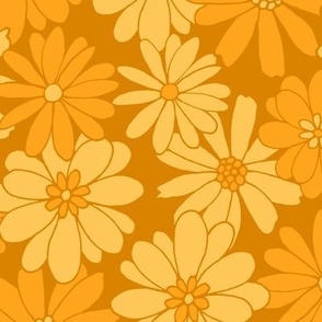 Retro Floral Daisy - Yellow