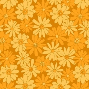 Retro Floral Daisy S - Yellow