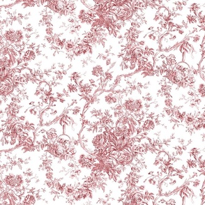 Engraved Floral Toile-Pink