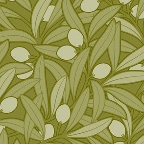 Olives_Neutral Botanical Monochrome Deep Olive
