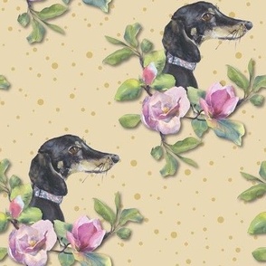Martha and the Magnolias_large Dachshund_yellow