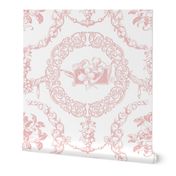 Engraved medallions and swags-pink