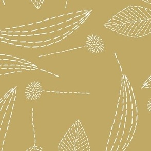Simple Leaves pattern stitcheries