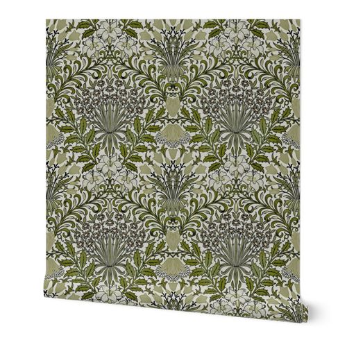 GARDEN IN LEMON TREE - WILLIAM MORRIS Wallpaper | Spoonflower