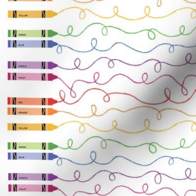 Rainbow Doodles Border - Halfsize