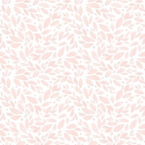 flowing leaves - blush on white
