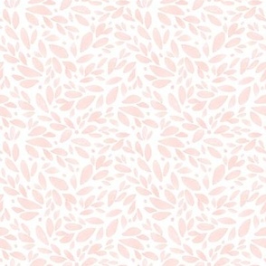 flowing leaves - blush on white