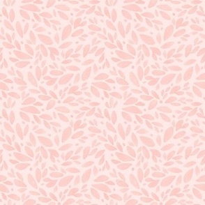 flowing leaves - pink on peach