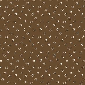 SKETCHY, MINIMAL SEEDS PATTERN - EARTH BROWN