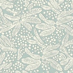 Mimose Texture in Light Sage Green / Large