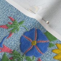 Jeans Pockets full of Embroidered Wildflowers | Tilted | M-L size