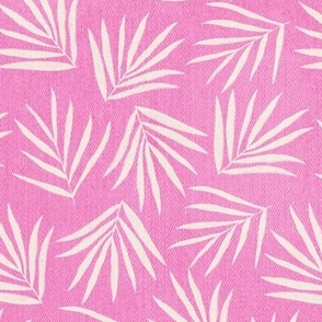 Summer palm leaves pink