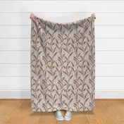 Climbing Vines Floral Botanical | Large Scale | Neutral Earth Tones