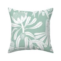 Banksia Floral Sage Green Extra Large