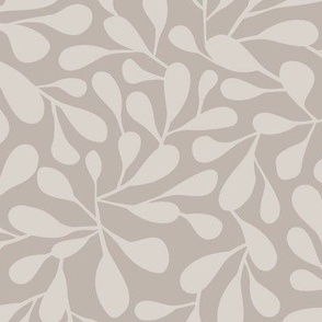 bubble leaves taupe neutral wallpaper - big