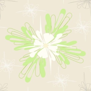 White Orchids on Beige