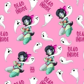 Dead Inside Fabric, Wallpaper and Home Decor | Spoonflower