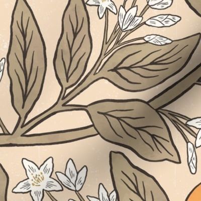 Art Nouveau Oranges Neutral Summer