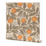 Art Nouveau Oranges Neutral Summer