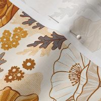 Rustic Mustard Poppy Print - Medium Scale