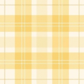 The quirky gingham spring plaid traditional tartan check design in easter yellow