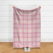The quirky gingham spring plaid traditional tartan check design in pink blush