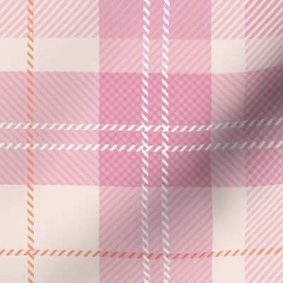 The quirky gingham spring plaid traditional tartan check design in pink blush