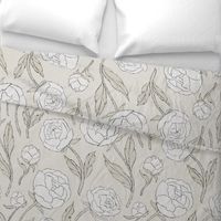 Neutral botanical grasscloth  jumbo wallpaper