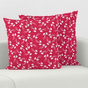 Poppy - Hand-drawn Floral - Bright Red - Medium Scale