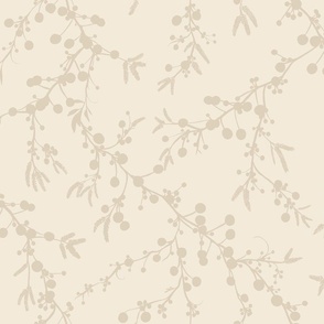 Mimosa Flower Neutral - tan - large