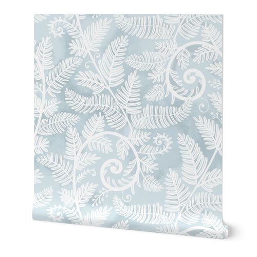 Unfurling fern Wallpaper | Spoonflower