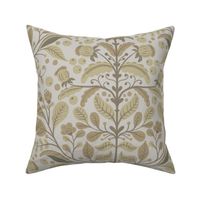 Victorian Thistle Garden | tan and gray | Large