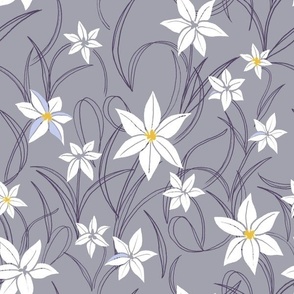 Starflower - purple grey // large