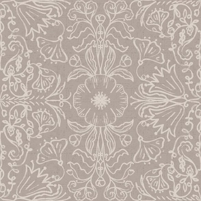 TAUPE L Soft linear botanicals / Large Scale