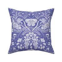 Wildflower Botanical Damask Pattern Dark on periwinkle  Very Peri Pantonecoty2022 purple