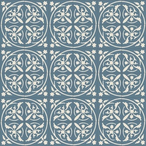 vine tiles, slate blue